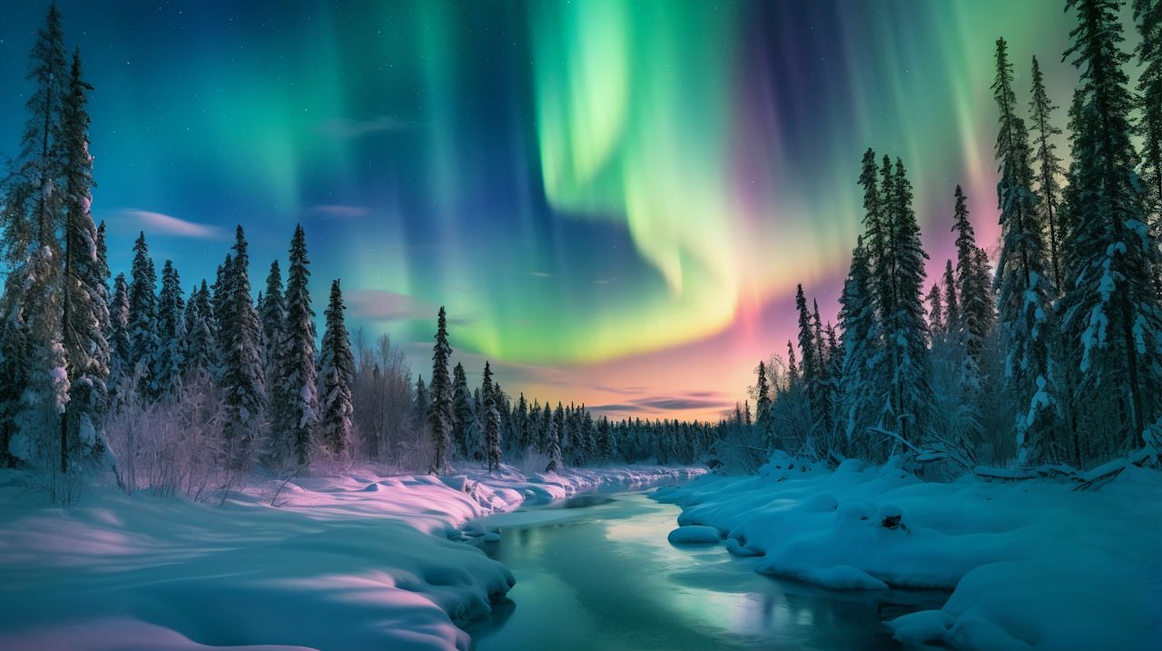 Северное сияние в Архангельске